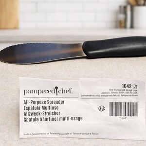 Pampered Chef Black and Silver Multi-Use Spreader